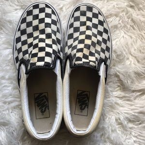 Black & White Checkered Platform Vans
